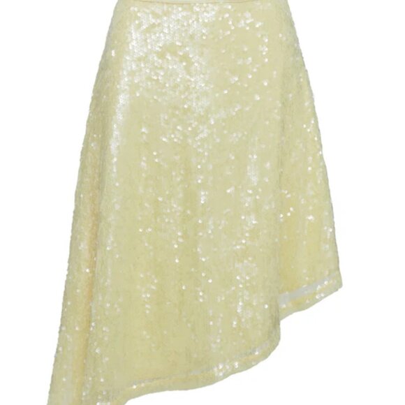 Sun salutations asymmetrical midi skirt yellow - Picture 3 of 3